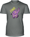 Elephant Cutie T-Shirt - Design 1 - Deep Heather / S - Clothing elephants womens t-shirts