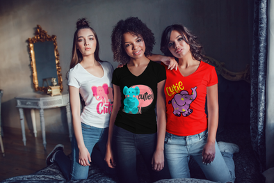 Elephant Cutie T-Shirt - Design 1 - Clothing elephants womens t-shirts