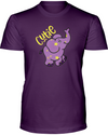 Elephant Cutie T-Shirt - Design 1 - Team Purple / S - Clothing elephants womens t-shirts