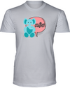 Elephant Cutie T-Shirt - Design 2 - Athletic Heather / S - Clothing elephants womens t-shirts