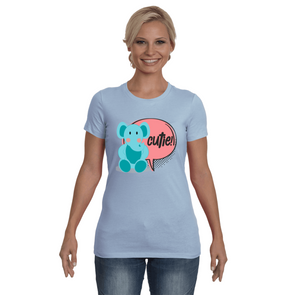Elephant Cutie T-Shirt - Design 2 - Clothing elephants womens t-shirts