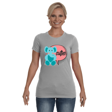 Elephant Cutie T-Shirt - Design 2 - Clothing elephants womens t-shirts