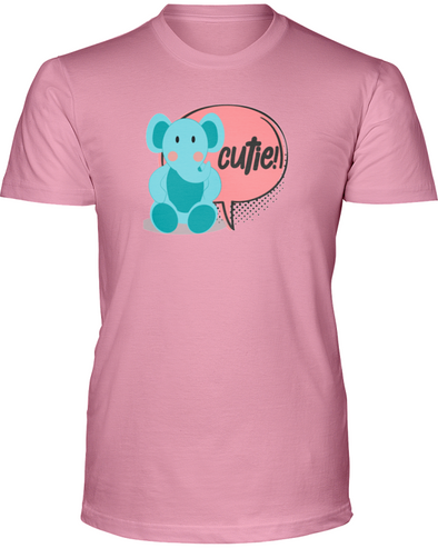 Elephant Cutie T-Shirt - Design 2 - Pink / S - Clothing elephants womens t-shirts
