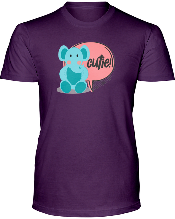 Elephant Cutie T-Shirt - Design 2 - Team Purple / S - Clothing elephants womens t-shirts