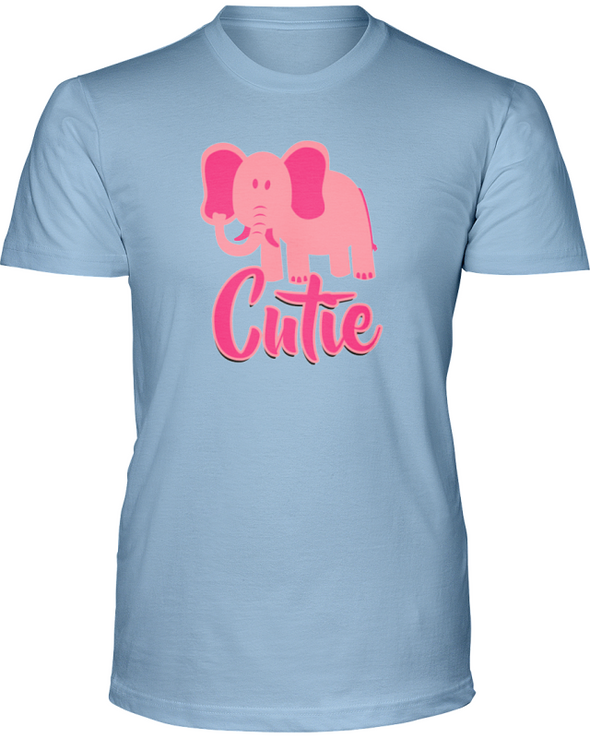 Elephant Cutie T-Shirt - Design 3 - Baby Blue / S - Clothing elephants womens t-shirts