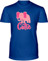 Elephant Cutie T-Shirt - Design 3 - Hthr True Royal / S - Clothing elephants womens t-shirts