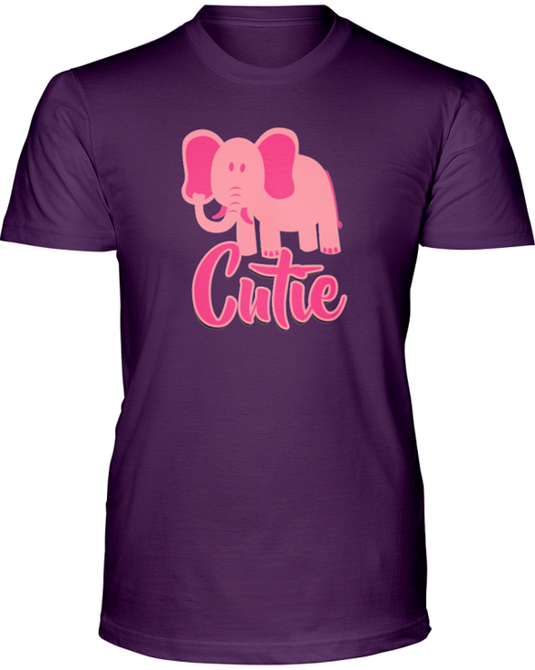 Elephant Cutie T-Shirt - Design 3 - Team Purple / S - Clothing elephants womens t-shirts