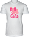 Elephant Cutie T-Shirt - Design 3 - White / S - Clothing elephants womens t-shirts