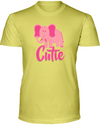 Elephant Cutie T-Shirt - Design 3 - Yellow / S - Clothing elephants womens t-shirts