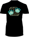 Elephant Footprints T-Shirt - Design 1 - Black / S - Clothing elephants womens t-shirts