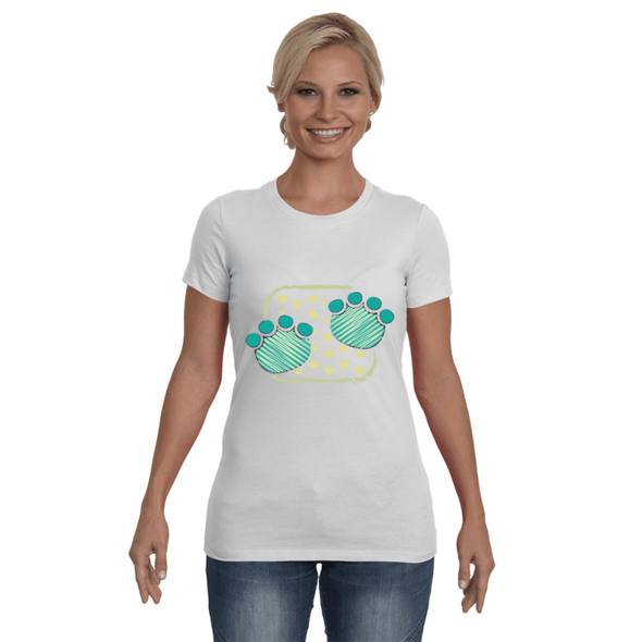Elephant Footprints T-Shirt - Design 1 - Clothing elephants womens t-shirts