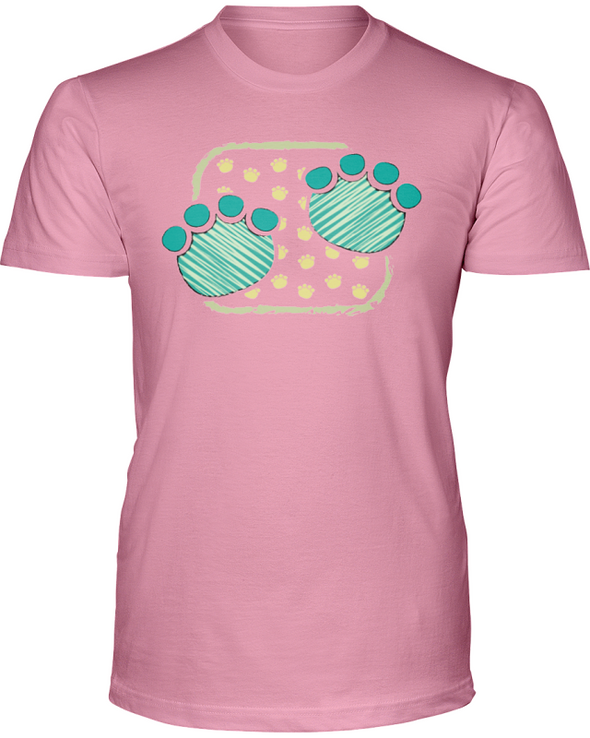 Elephant Footprints T-Shirt - Design 1 - Pink / S - Clothing elephants womens t-shirts