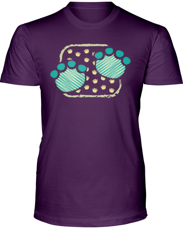 Elephant Footprints T-Shirt - Design 1 - Team Purple / S - Clothing elephants womens t-shirts