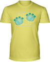 Elephant Footprints T-Shirt - Design 1 - Yellow / S - Clothing elephants womens t-shirts