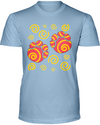 Elephant Footprints T-Shirt - Design 2 - Baby Blue / S - Clothing elephants womens t-shirts