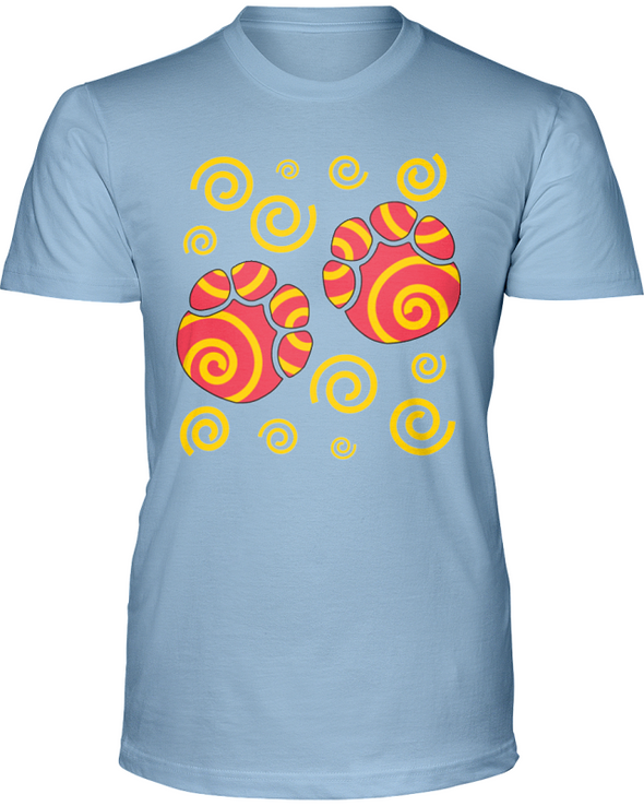 Elephant Footprints T-Shirt - Design 2 - Baby Blue / S - Clothing elephants womens t-shirts