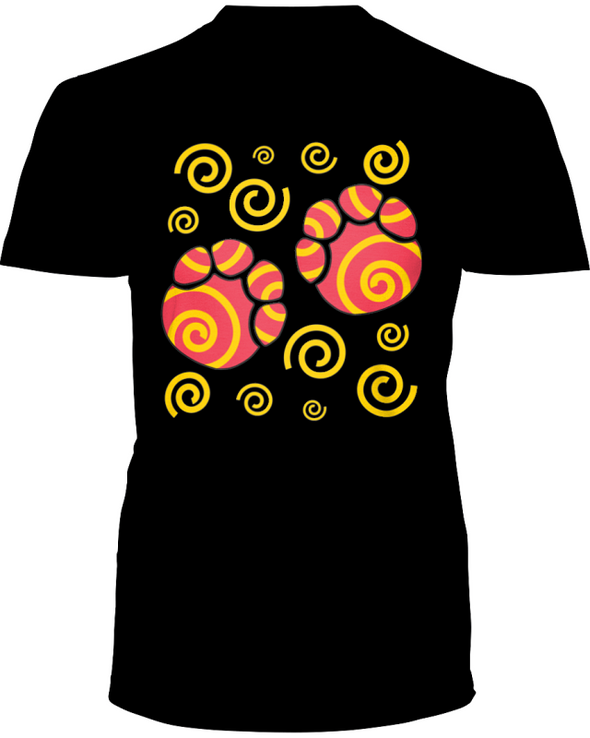 Elephant Footprints T-Shirt - Design 2 - Black / S - Clothing elephants womens t-shirts