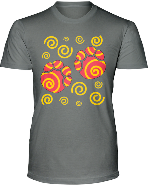 Elephant Footprints T-Shirt - Design 2 - Deep Heather / S - Clothing elephants womens t-shirts