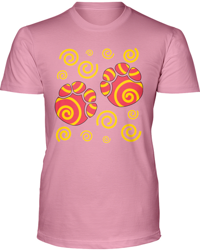 Elephant Footprints T-Shirt - Design 2 - Pink / S - Clothing elephants womens t-shirts