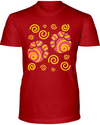 Elephant Footprints T-Shirt - Design 2 - Red / S - Clothing elephants womens t-shirts