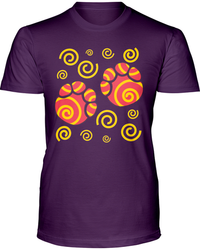 Elephant Footprints T-Shirt - Design 2 - Team Purple / S - Clothing elephants womens t-shirts