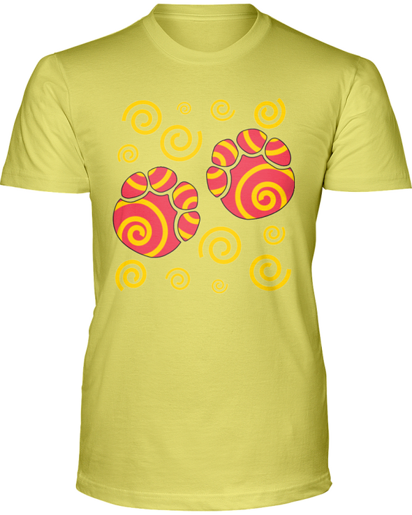 Elephant Footprints T-Shirt - Design 2 - Yellow / S - Clothing elephants womens t-shirts