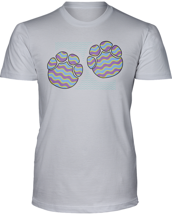 Elephant Footprints T-Shirt - Design 3 - Athletic Heather / S - Clothing elephants womens t-shirts
