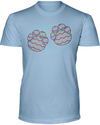 Elephant Footprints T-Shirt - Design 3 - Baby Blue / S - Clothing elephants womens t-shirts