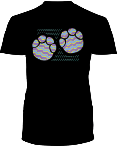 Elephant Footprints T-Shirt - Design 3 - Black / S - Clothing elephants womens t-shirts