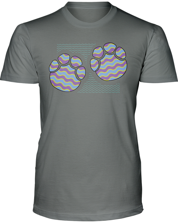 Elephant Footprints T-Shirt - Design 3 - Deep Heather / S - Clothing elephants womens t-shirts