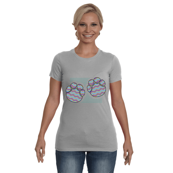 Elephant Footprints T-Shirt - Design 3 - Clothing elephants womens t-shirts