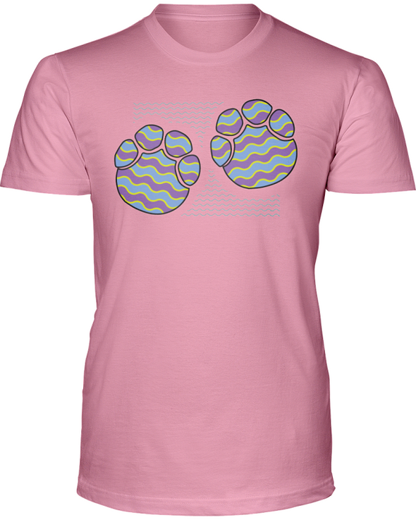 Elephant Footprints T-Shirt - Design 3 - Pink / S - Clothing elephants womens t-shirts