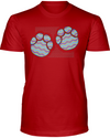 Elephant Footprints T-Shirt - Design 3 - Red / S - Clothing elephants womens t-shirts