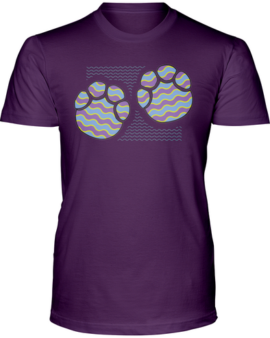 Elephant Footprints T-Shirt - Design 3 - Team Purple / S - Clothing elephants womens t-shirts
