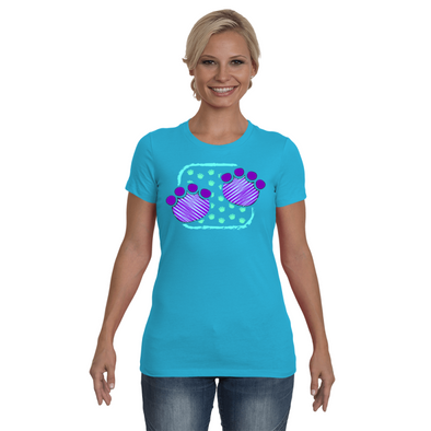 Elephant Footprints T-Shirt - Design 4 - Clothing elephants womens t-shirts