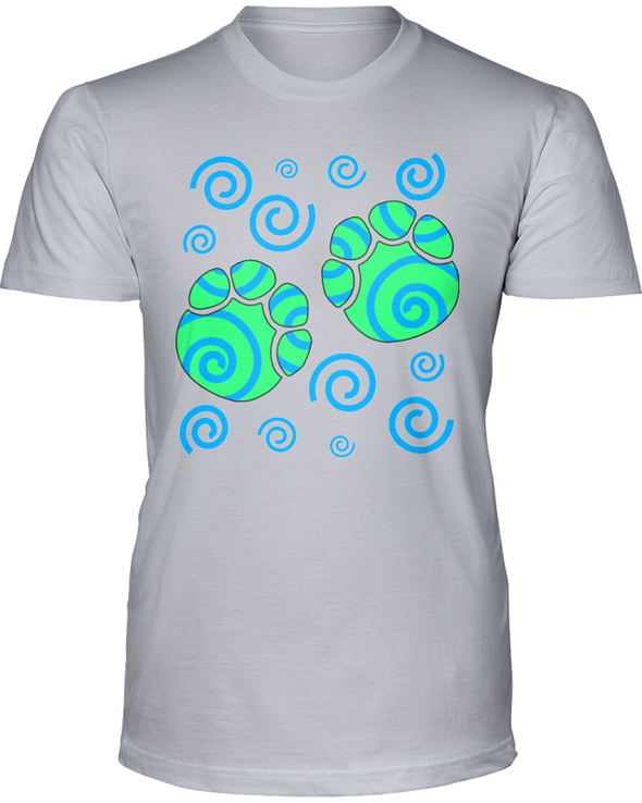 Elephant Footprints T-Shirt - Design 5 - Athletic Heather / S - Clothing elephants womens t-shirts