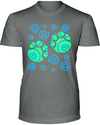 Elephant Footprints T-Shirt - Design 5 - Deep Heather / S - Clothing elephants womens t-shirts