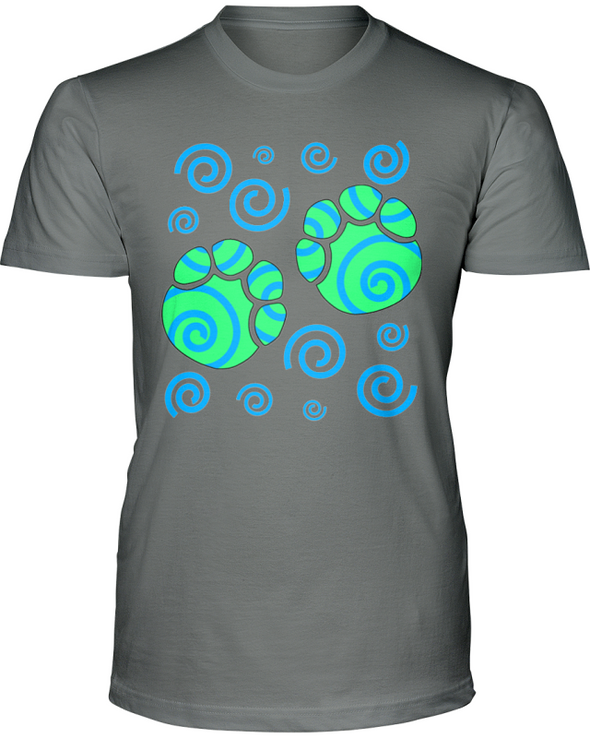 Elephant Footprints T-Shirt - Design 5 - Deep Heather / S - Clothing elephants womens t-shirts