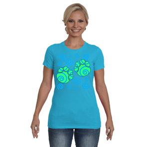 Elephant Footprints T-Shirt - Design 5 - Clothing elephants womens t-shirts
