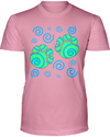 Elephant Footprints T-Shirt - Design 5 - Pink / S - Clothing elephants womens t-shirts