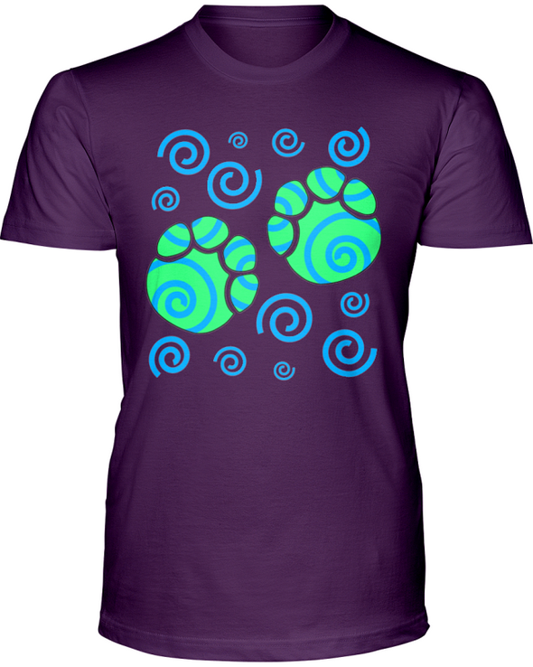 Elephant Footprints T-Shirt - Design 5 - Team Purple / S - Clothing elephants womens t-shirts