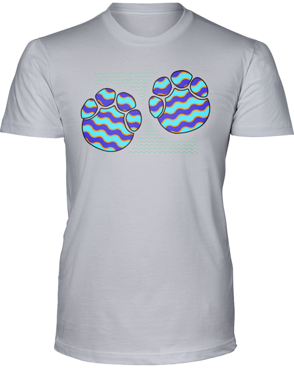 Elephant Footprints T-Shirt - Design 6 - Athletic Heather / S - Clothing elephants womens t-shirts