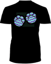 Elephant Footprints T-Shirt - Design 6 - Black / S - Clothing elephants womens t-shirts