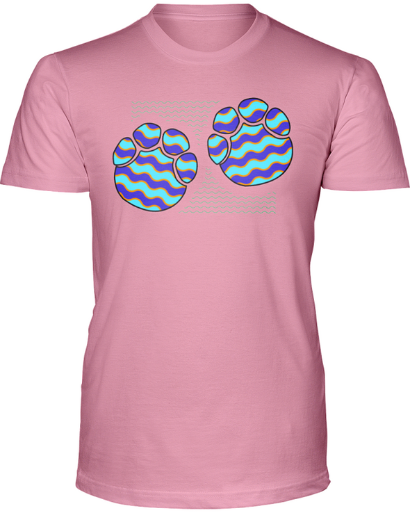 Elephant Footprints T-Shirt - Design 6 - Pink / S - Clothing elephants womens t-shirts