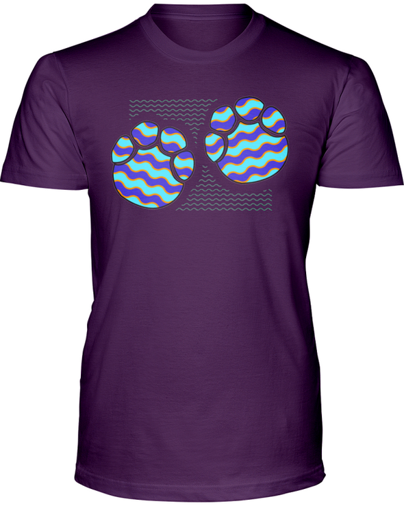 Elephant Footprints T-Shirt - Design 6 - Team Purple / S - Clothing elephants womens t-shirts