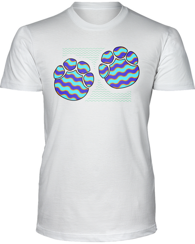 Elephant Footprints T-Shirt - Design 6 - White / S - Clothing elephants womens t-shirts