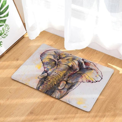 Elephant Kitchen & Bathroom Floor Mat - Absorbent Anti-Slip Rug - D2687-8 / 40cmx60cm - Housewares elephants, floor mats, housewares