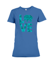 Elephant Love T-Shirt - Aqua - Hthr True Royal / S - Clothing elephants womens t-shirts