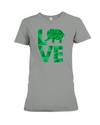 Elephant Love T-Shirt - Green - Deep Heather / S - Clothing elephants womens t-shirts