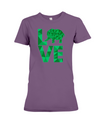 Elephant Love T-Shirt - Green - Team Purple / S - Clothing elephants womens t-shirts